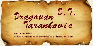 Dragovan Taranković vizit kartica